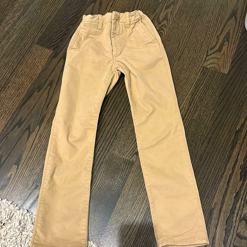 GAP slim fit tan/biege boys chino pants size 8 LIKE NEW